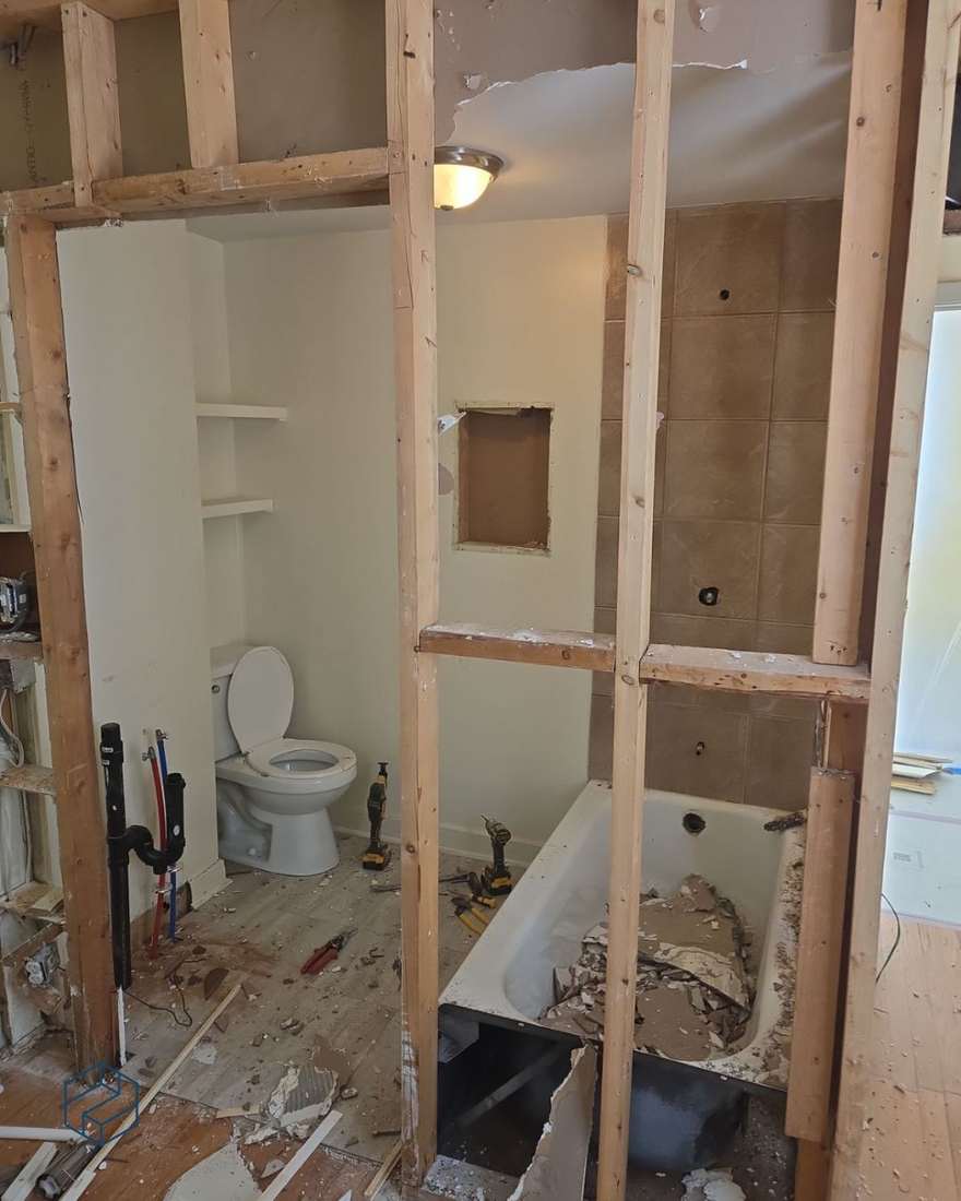 Albany project mid-renovation — photo 8 of the renovation process.