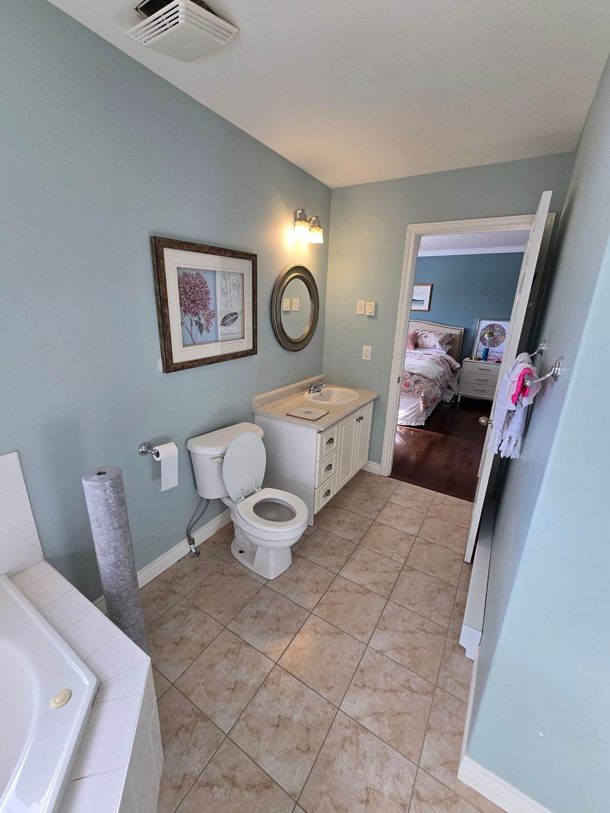 Halls Road bathroom before renovation.