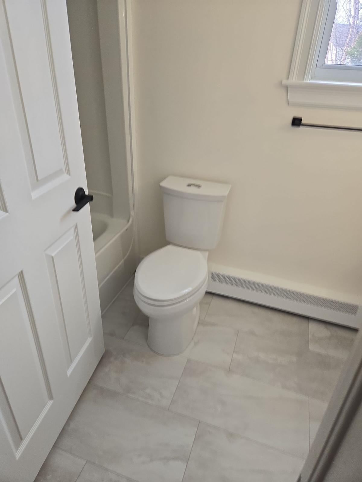 Motion Lane — finished tub and shower.